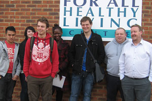 Health students visiting the FAHLC