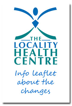 Locality Health Centre info leaflet.